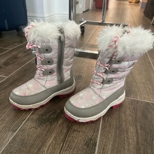 DREAM PAIRS Girls Snow Boots Warm Cozy Anti-Slip Lightweight Winter Shoes